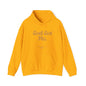 God Got Me Unisex Heavy Blend™ Hoodie, Gold Emblem